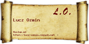 Lucz Ozmin névjegykártya